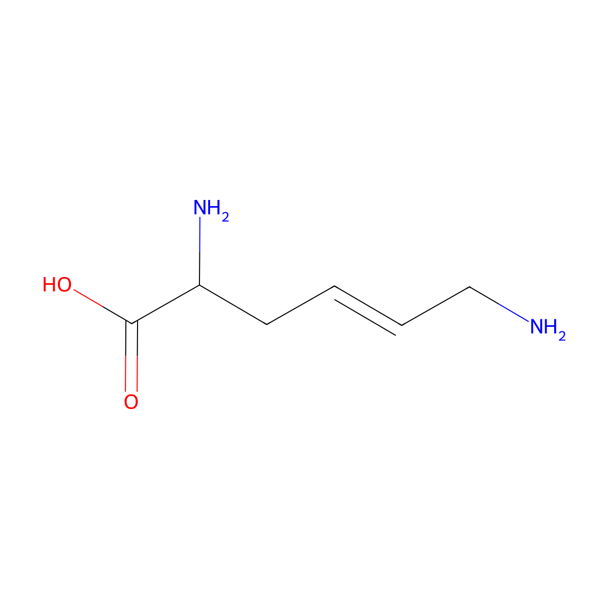 2,6-Diaminohex-4-enoic acid molecular structure, CAS 39871-25-5