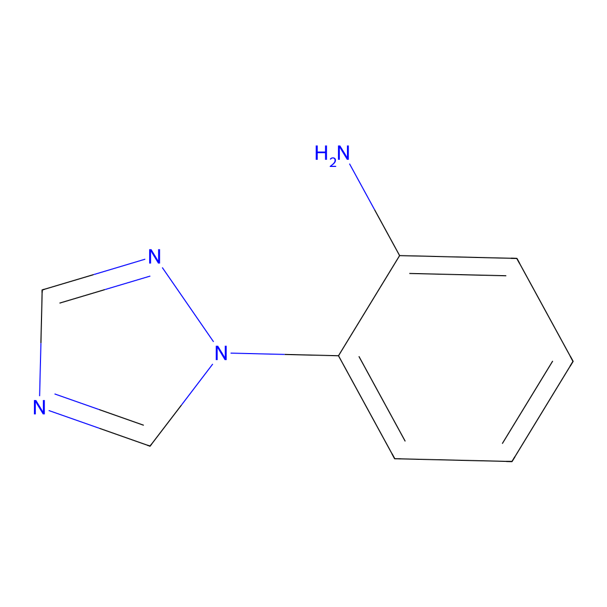 2-(1H-1,2,4-triazol-1-yl)aniline molecular structure, CAS 39876-84-1