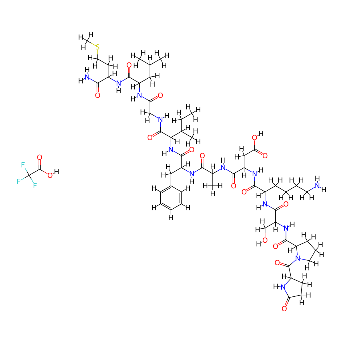 Eledoisin perfluoroacetate molecular structure, CAS 39877-24-2