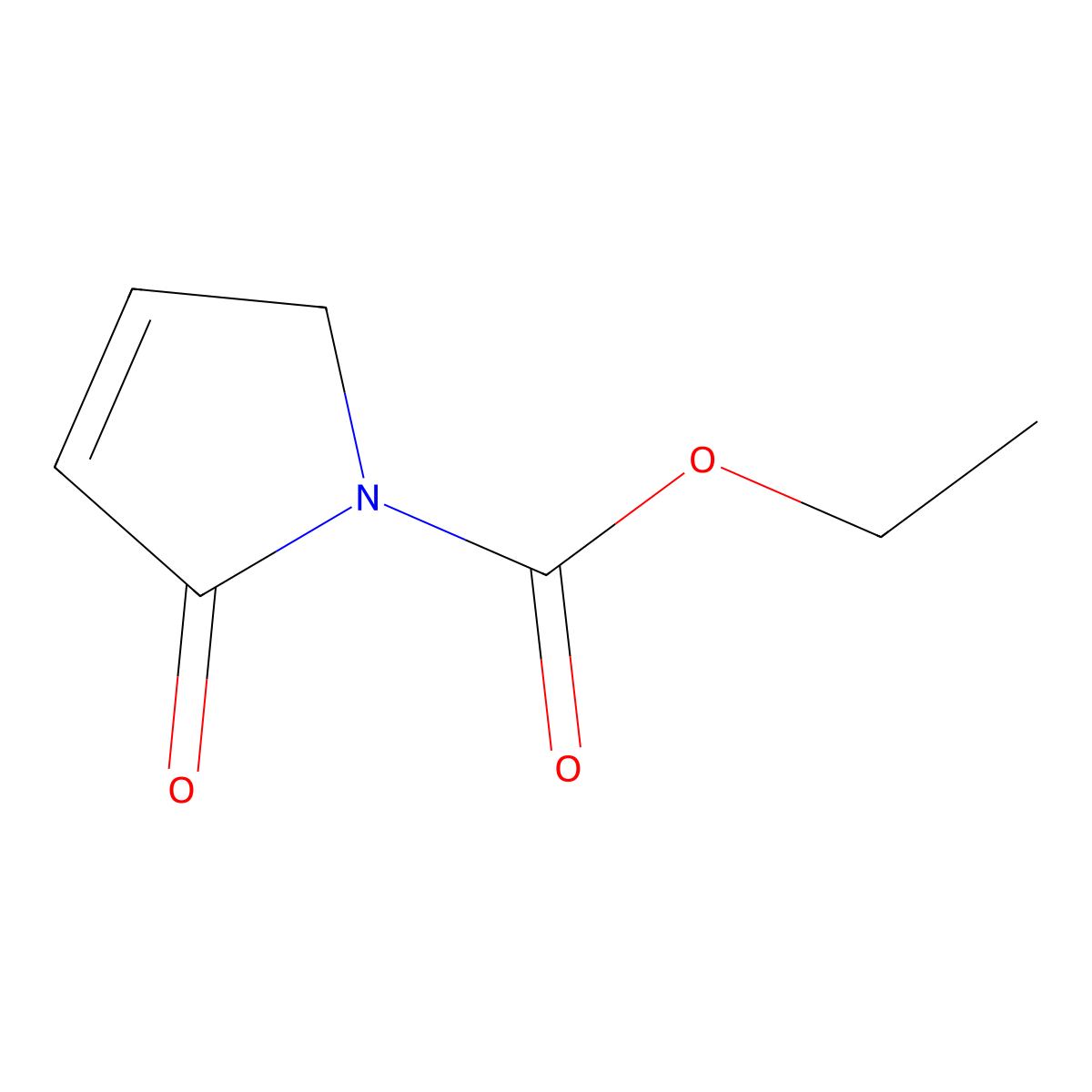 Ethyl 2-oxo-2,5-dihydro-1H-pyrrole-1-carboxylate molecular structure, CAS 3988-84-9