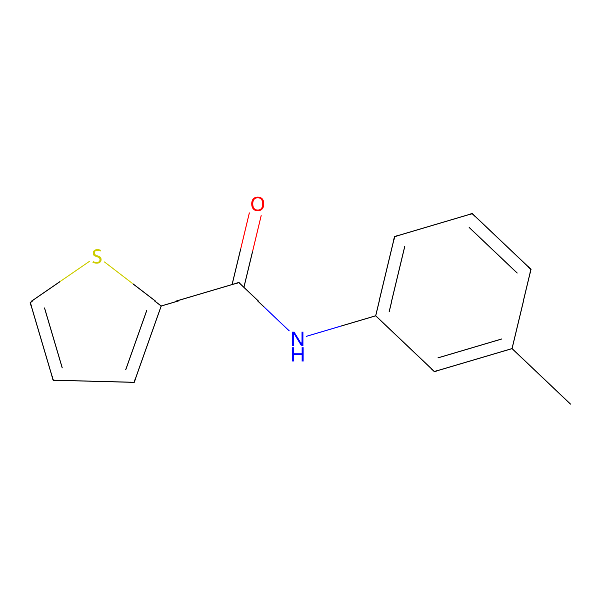 N-(3-Methylphenyl)-2-thiophenecarboxamide molecular structure, CAS 39880-79-0