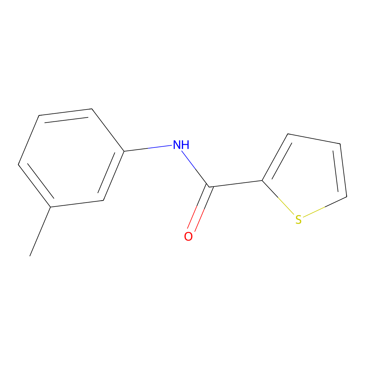 N-(3-Methylphenyl)-2-thiophenecarboxamide molecular structure, CAS 39880-79-0