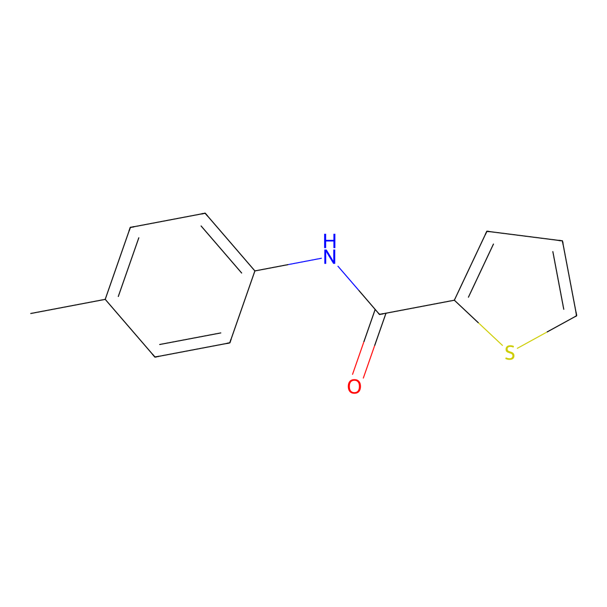 N-(4-methylphenyl)thiophene-2-carboxamide molecular structure, CAS 39880-80-3