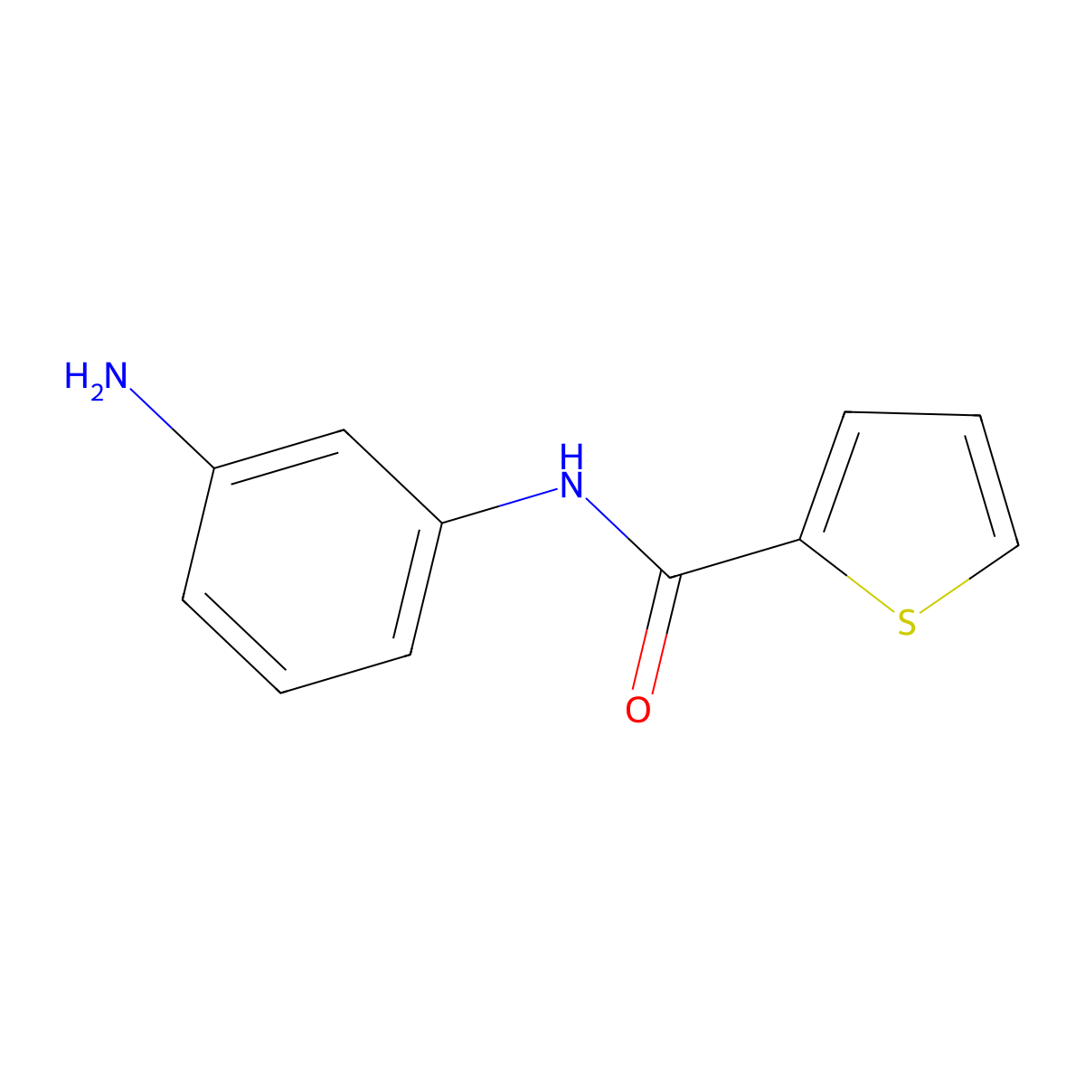 N-(3-aminophenyl)thiophene-2-carboxamide molecular structure, CAS 39880-85-8