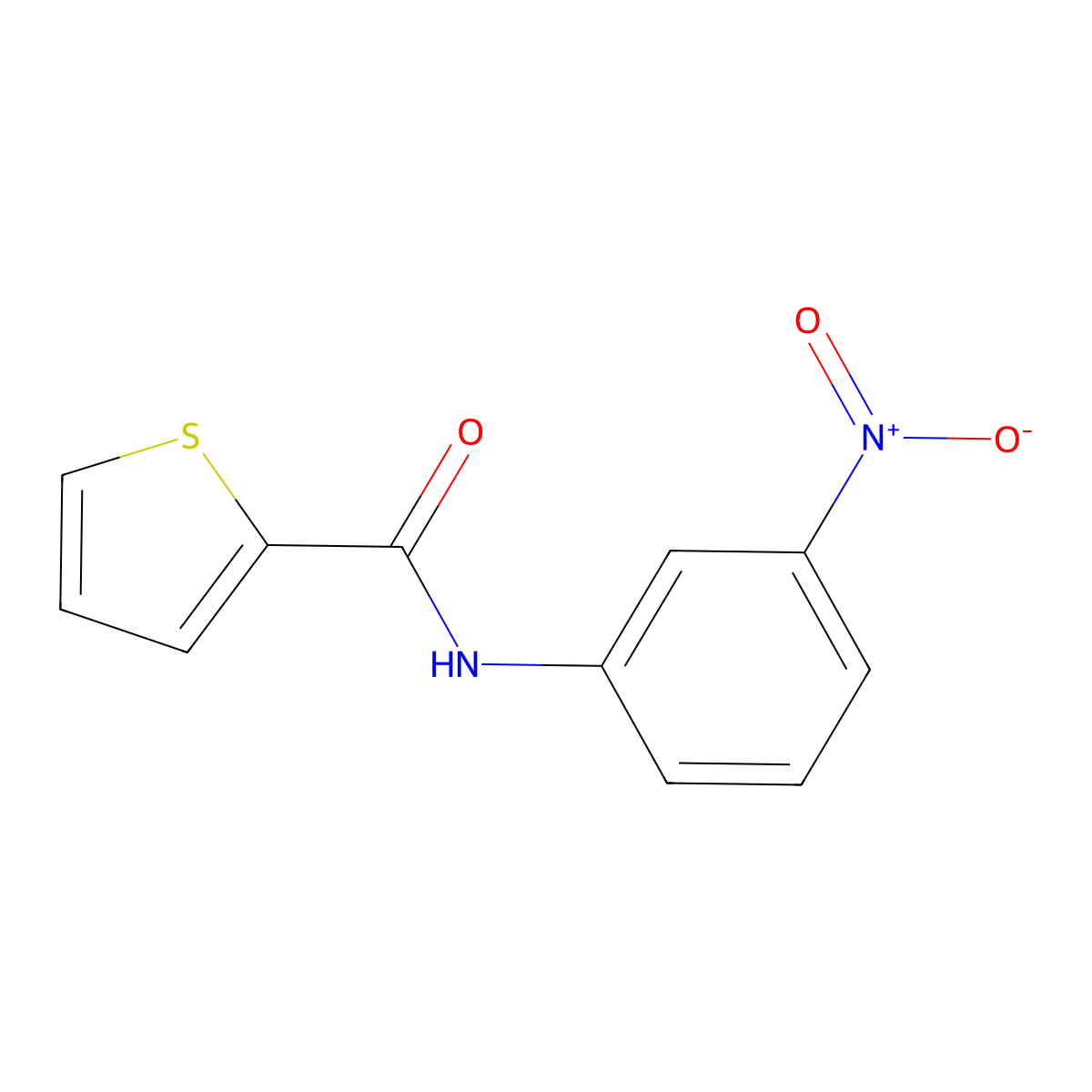 N-(3-nitrophenyl)thiophene-2-carboxamide molecular structure, CAS 39880-87-0