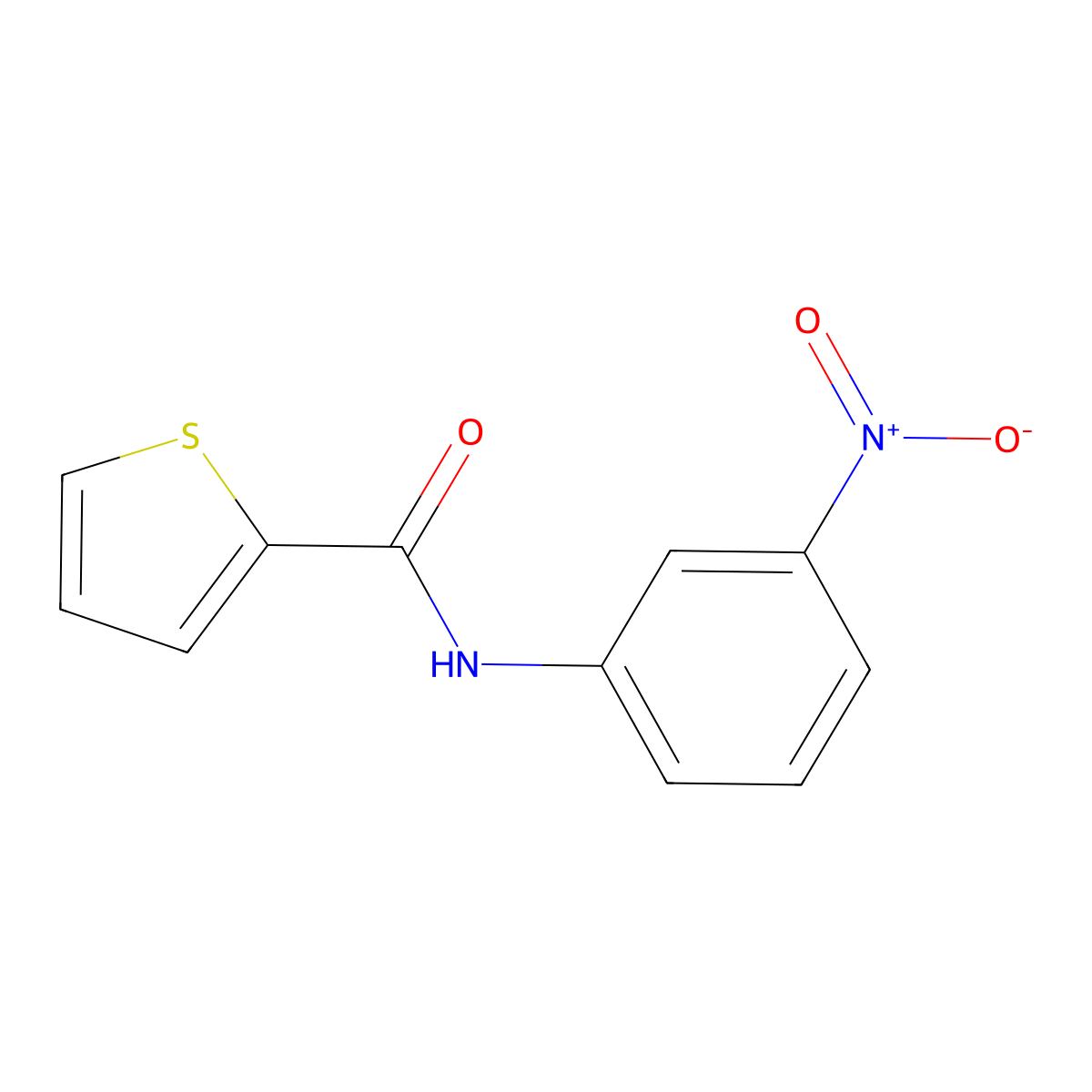 N-(3-nitrophenyl)thiophene-2-carboxamide molecular structure, CAS 39880-87-0
