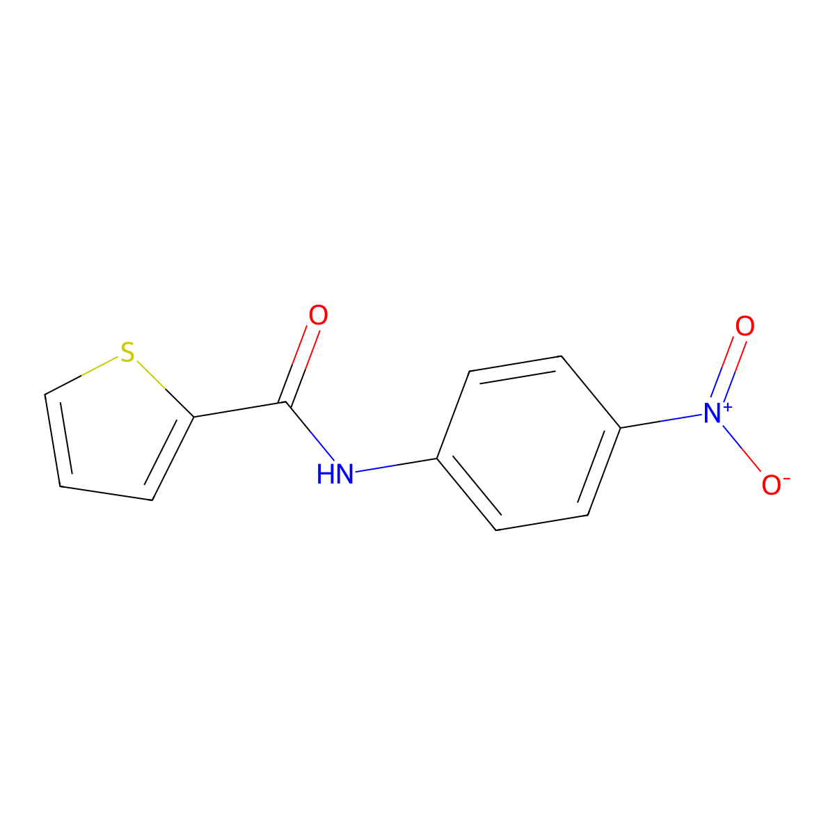 N-(4-Nitrophenyl)-2-thiophenecarboxamide molecular structure, CAS 39880-88-1