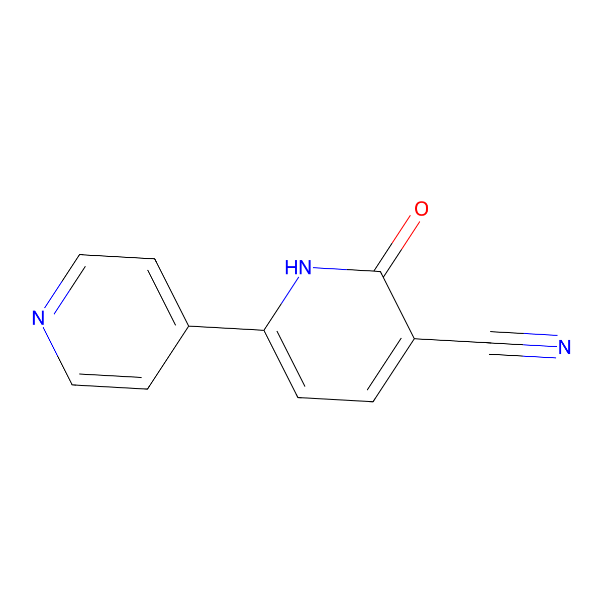 2-Oxo-6-(pyridin-4-yl)-1,2-dihydropyridine-3-carbonitrile molecular structure, CAS 39883-32-4