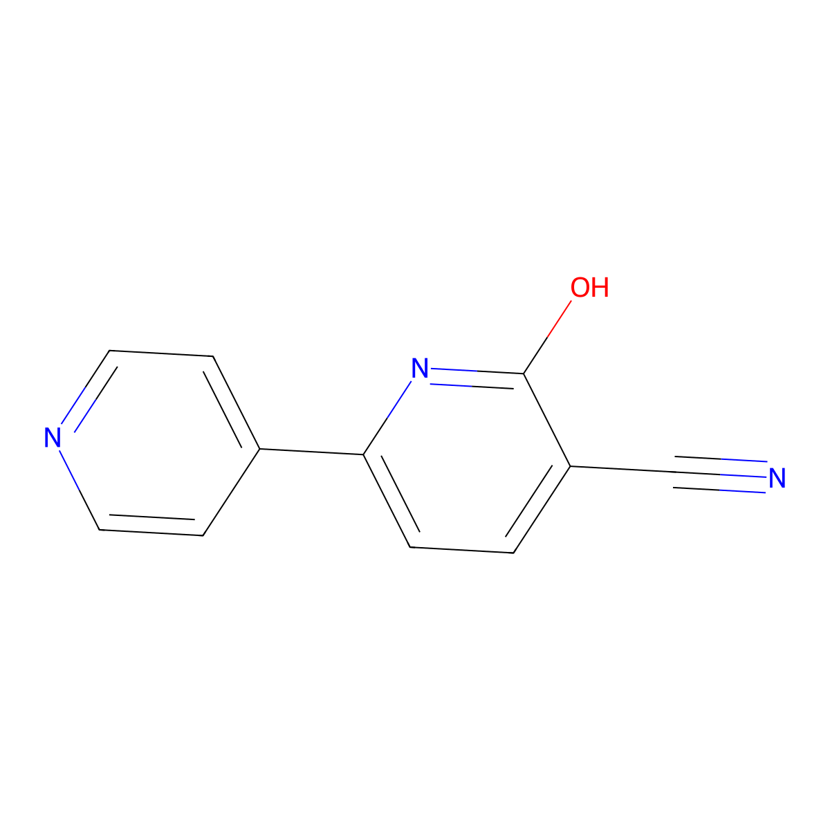 2-Oxo-6-(pyridin-4-yl)-1,2-dihydropyridine-3-carbonitrile molecular structure, CAS 39883-32-4