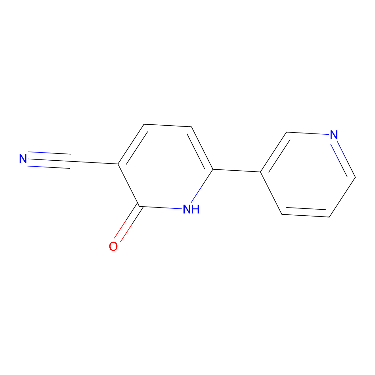 2-oxo-6-pyridin-3-yl-1H-pyridine-3-carbonitrile molecular structure, CAS 39883-43-7