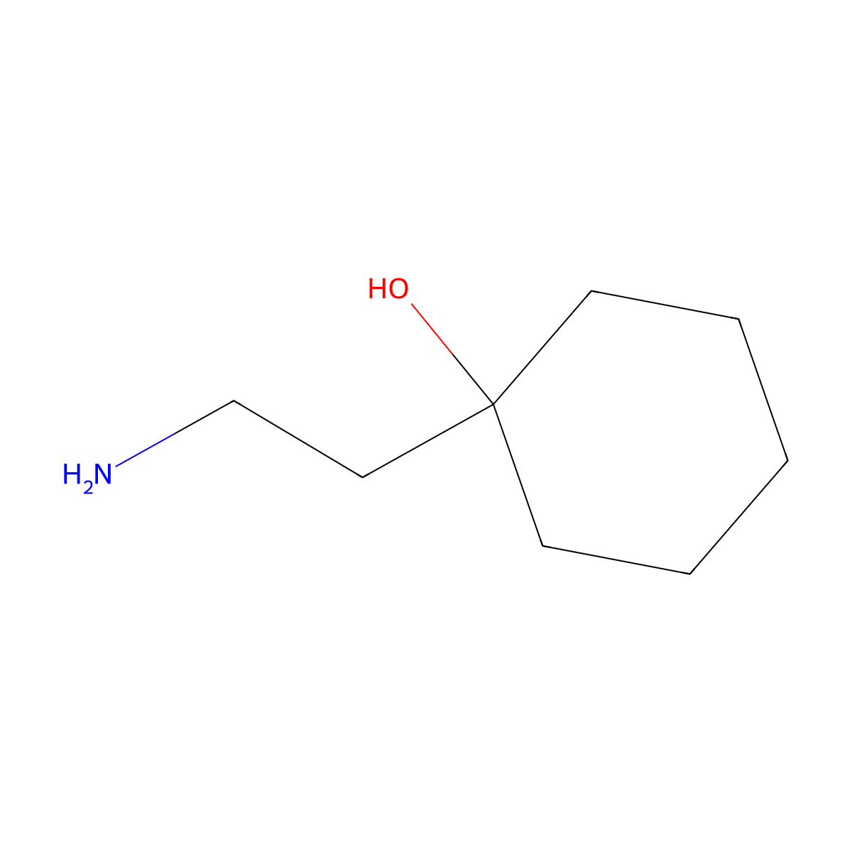 1-(2-Aminoethyl)cyclohexanol molecular structure, CAS 39884-50-9