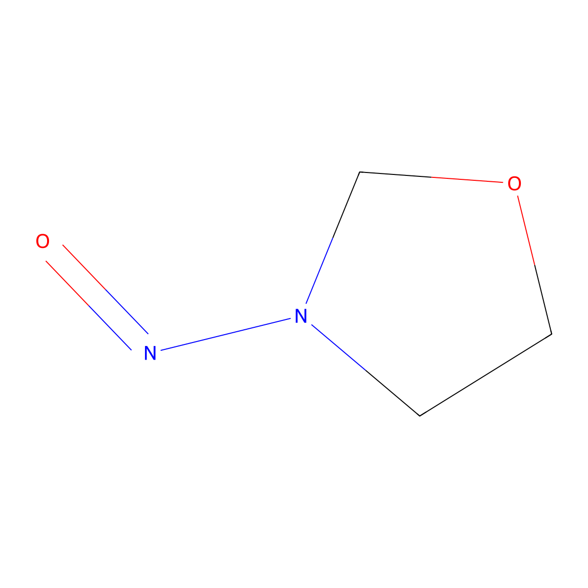 N-nitroso-1,3-oxazolidine molecular structure, CAS 39884-52-1