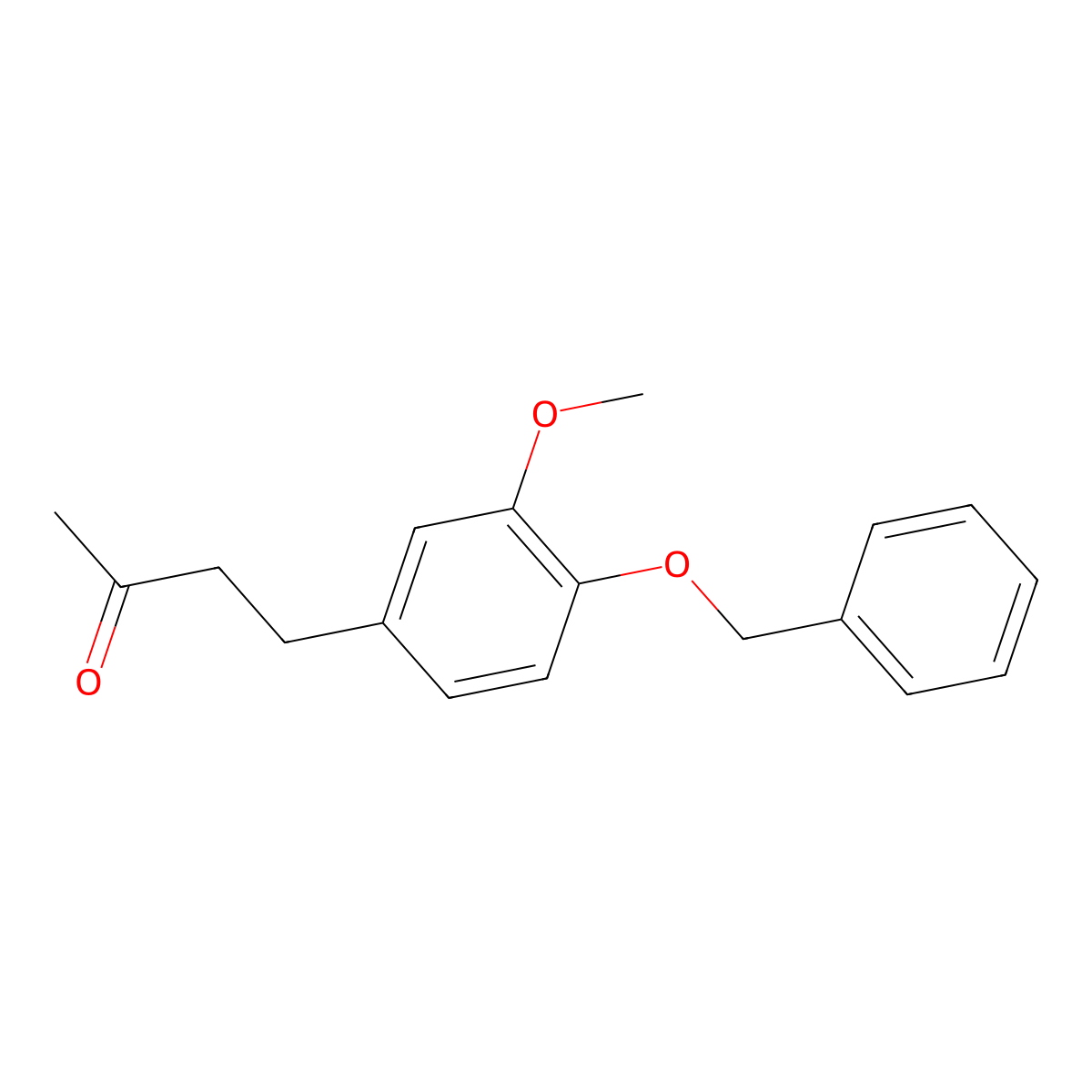 4-(3-Methoxy-4-(phenylmethoxy)phenyl)-2-butanone molecular structure, CAS 39886-78-7