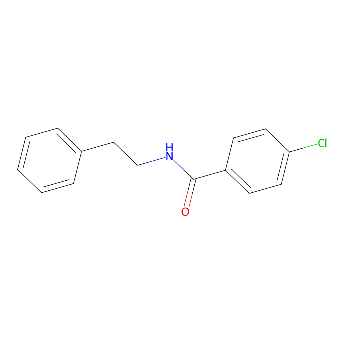 4-Chloro-N-phenethylbenzamide molecular structure, CAS 39887-24-6