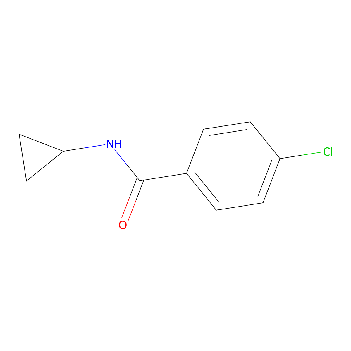 4-chloro-N-cyclopropylbenzamide molecular structure, CAS 39887-35-9