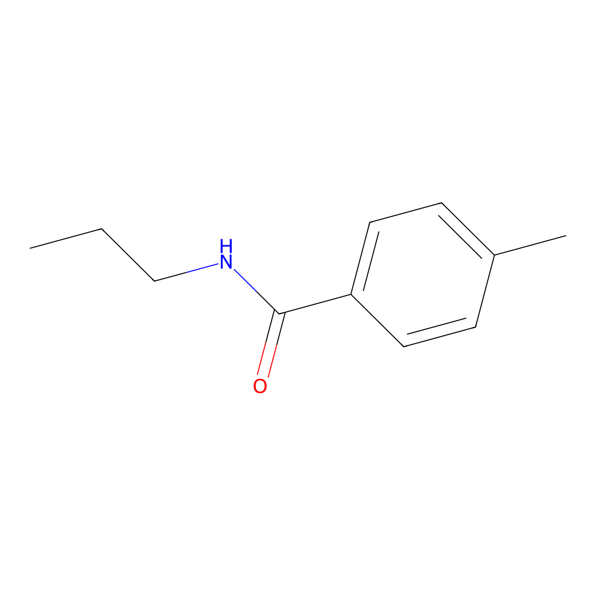 4-methyl-N-propylbenzamide molecular structure, CAS 39887-40-6