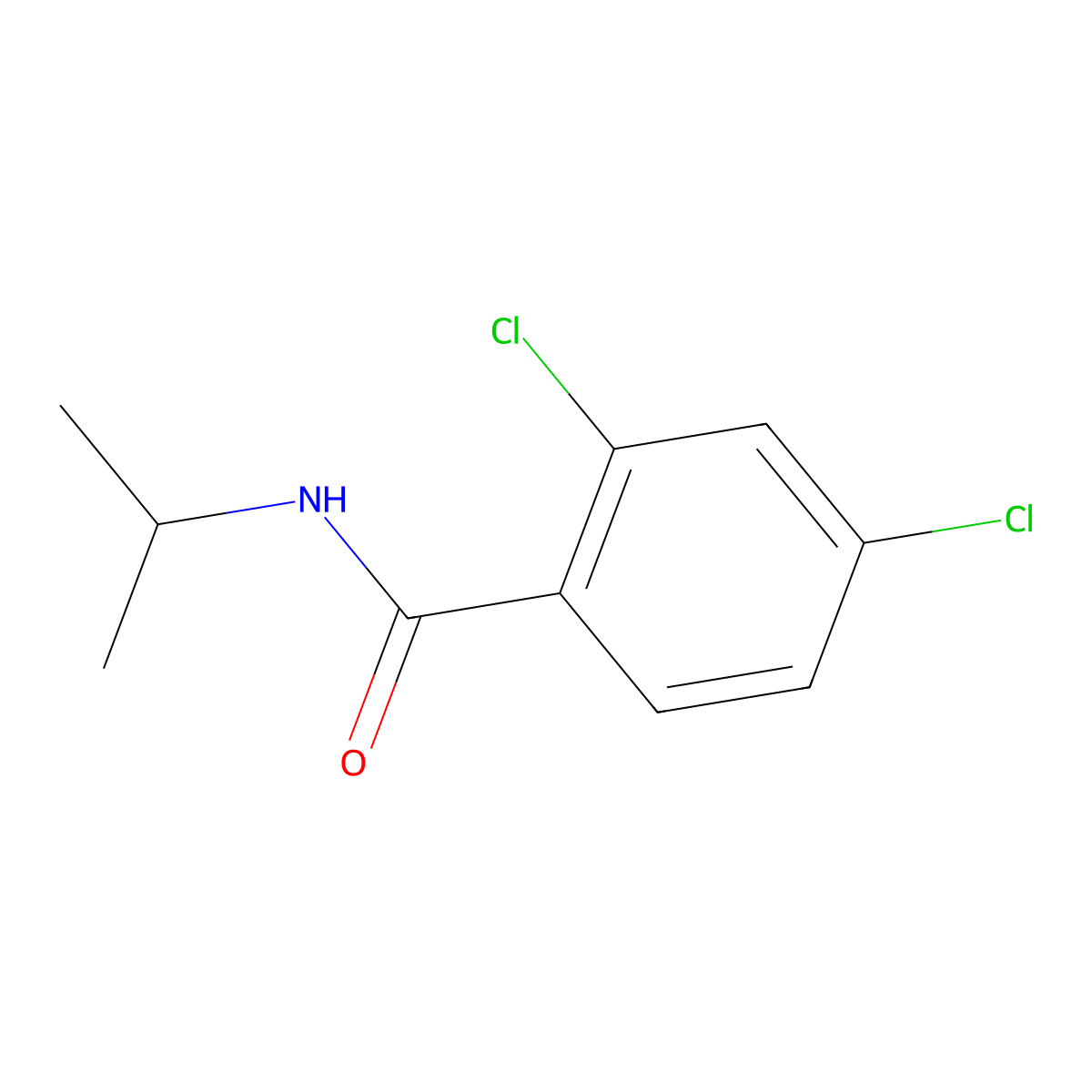 2,4-dichloro-N-(propan-2-yl)benzamide molecular structure, CAS 39887-47-3