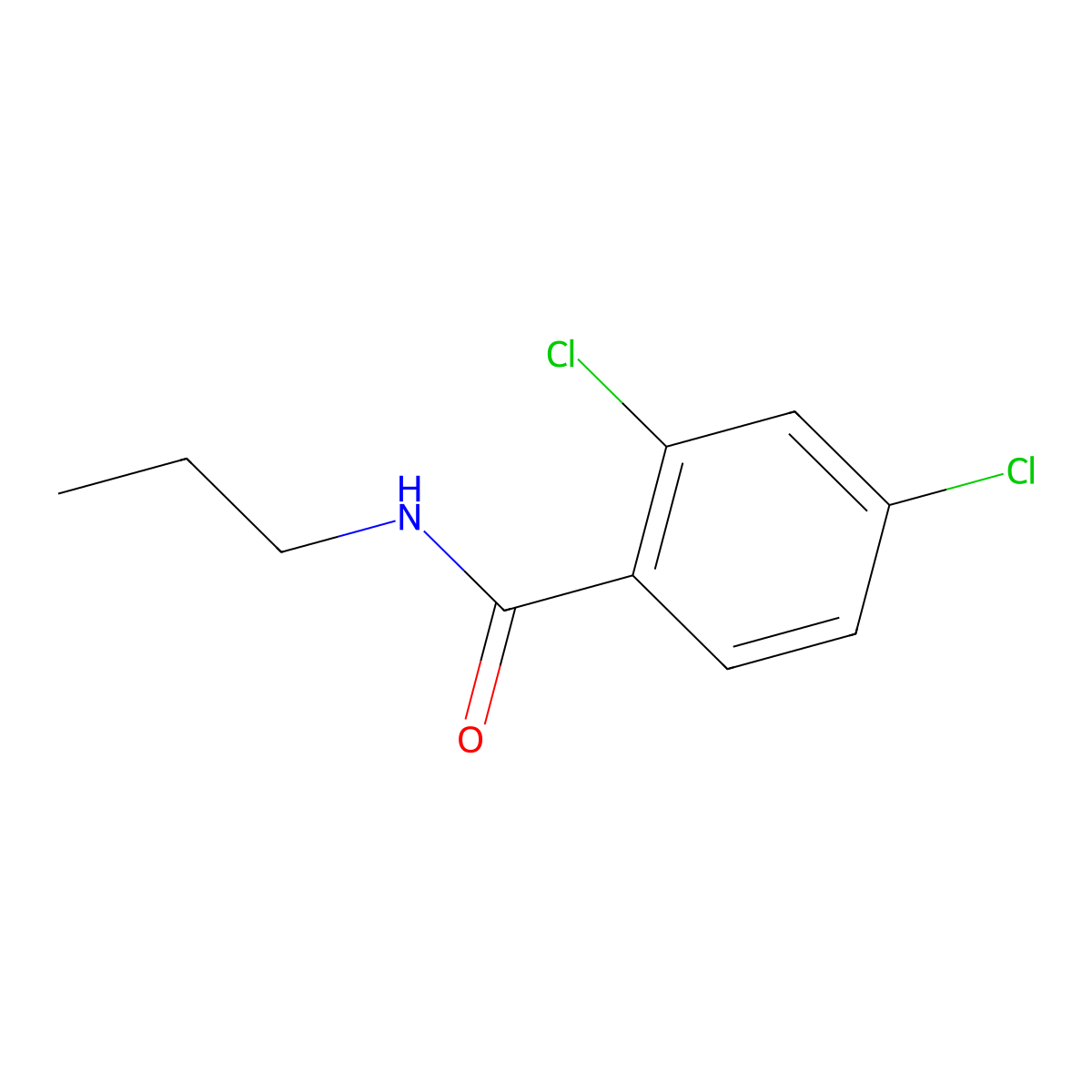 2,4-dichloro-N-propylbenzamide molecular structure, CAS 39887-48-4