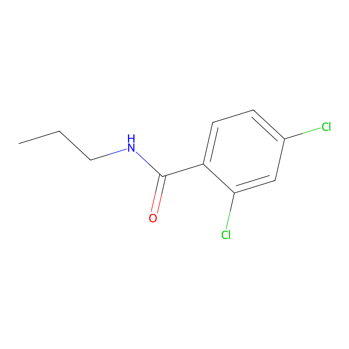 2,4-dichloro-N-propylbenzamide molecular structure, CAS 39887-48-4