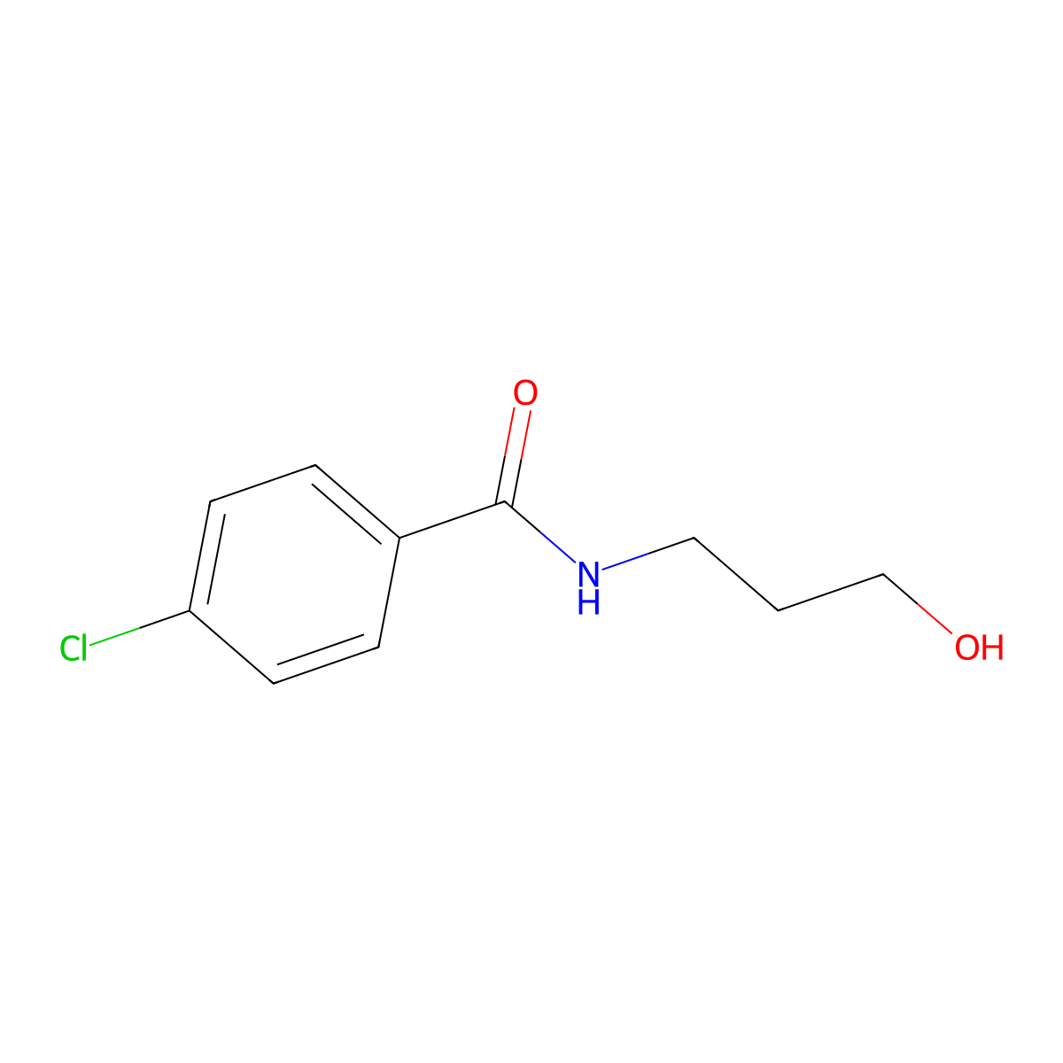 4-chloro-N-(3-hydroxypropyl)benzamide molecular structure, CAS 39887-52-0