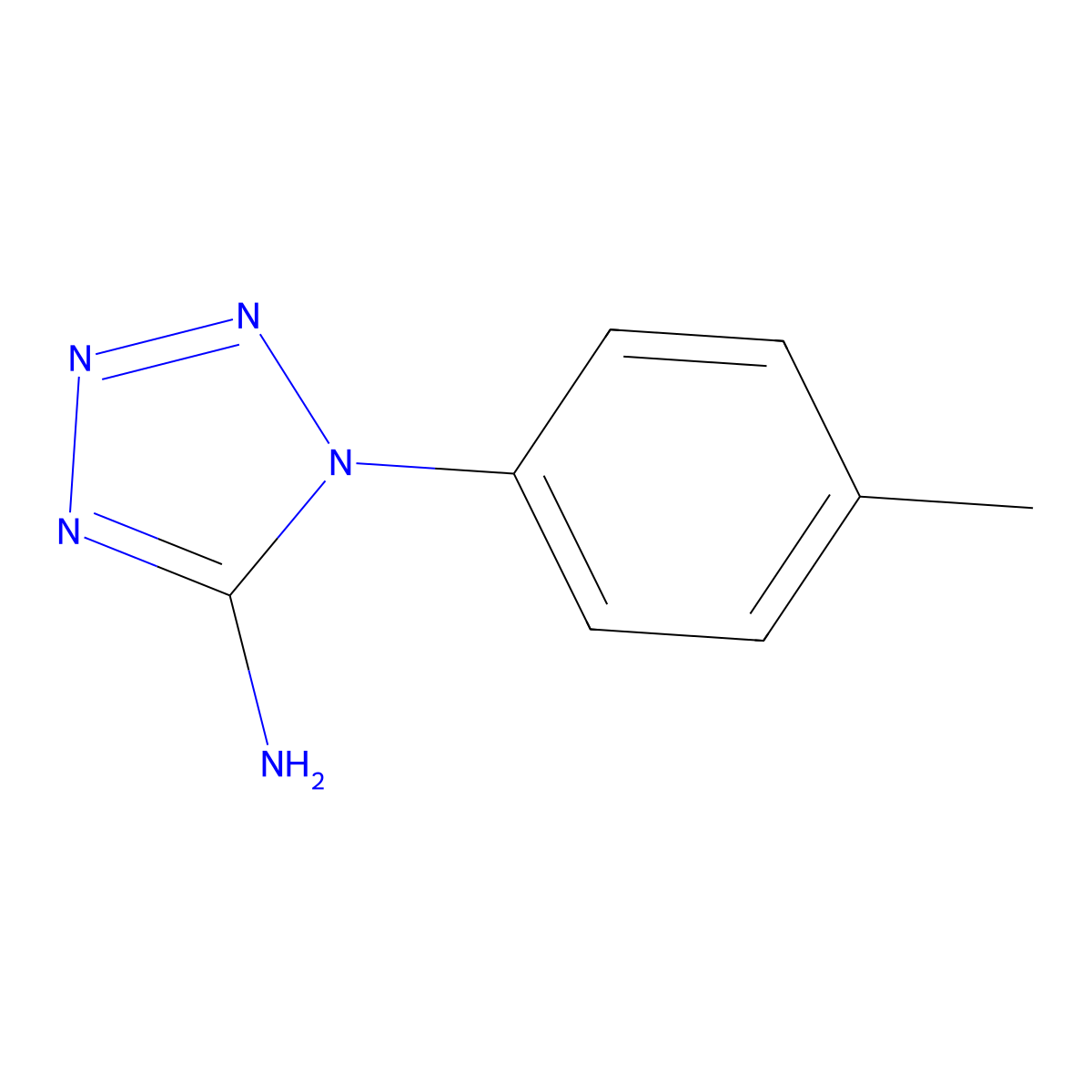 1-(4-Methylphenyl)-1h-tetrazol-5-amine molecular structure, CAS 39889-77-5