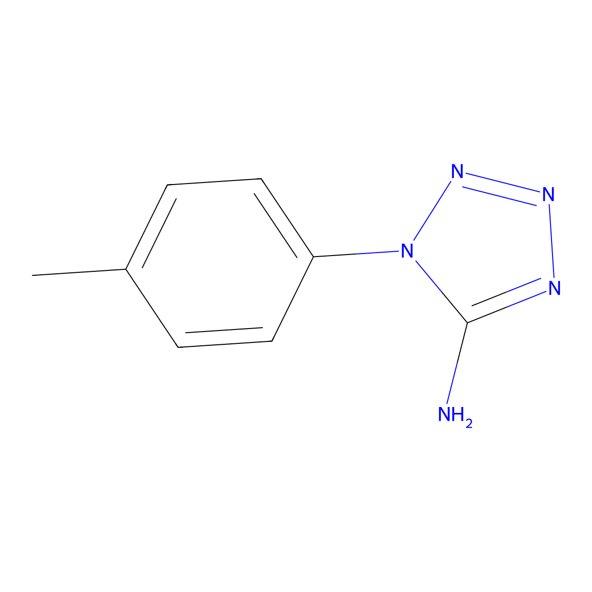 1-(4-Methylphenyl)-1h-tetrazol-5-amine molecular structure, CAS 39889-77-5