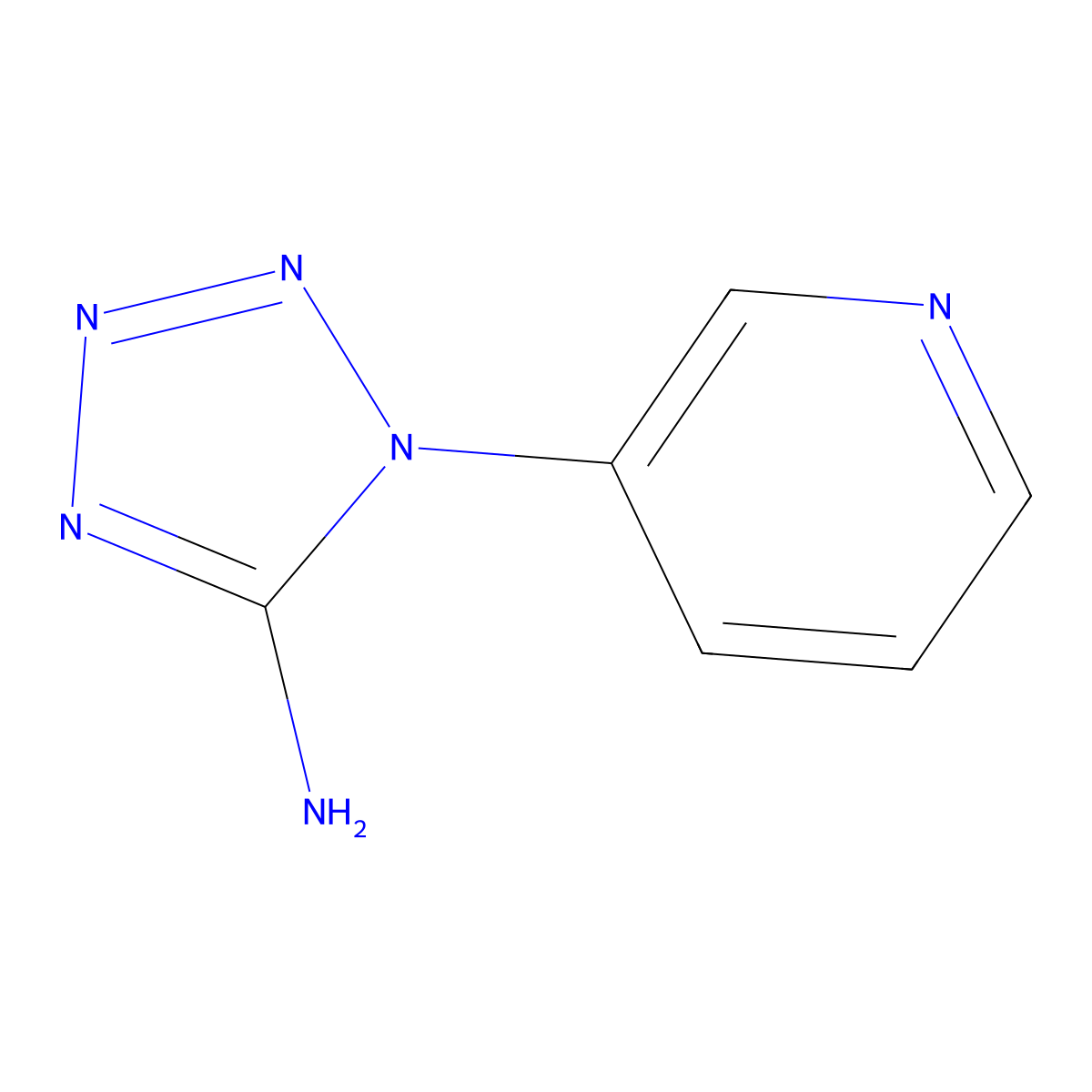 1-(pyridin-3-yl)-1H-1,2,3,4-tetrazol-5-amine molecular structure, CAS 39889-79-7