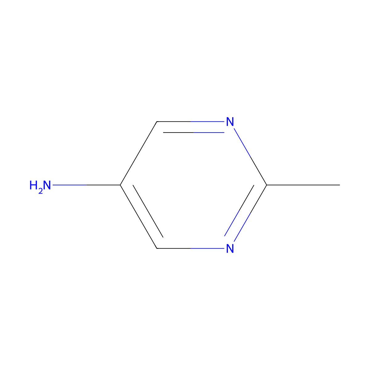 2-Methylpyrimidin-5-amine molecular structure, CAS 39889-94-6