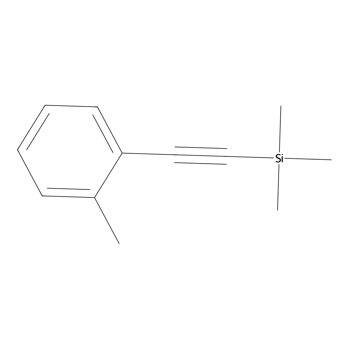 2-[(Trimethylsilyl)ethynyl]toluene molecular structure, CAS 3989-15-9