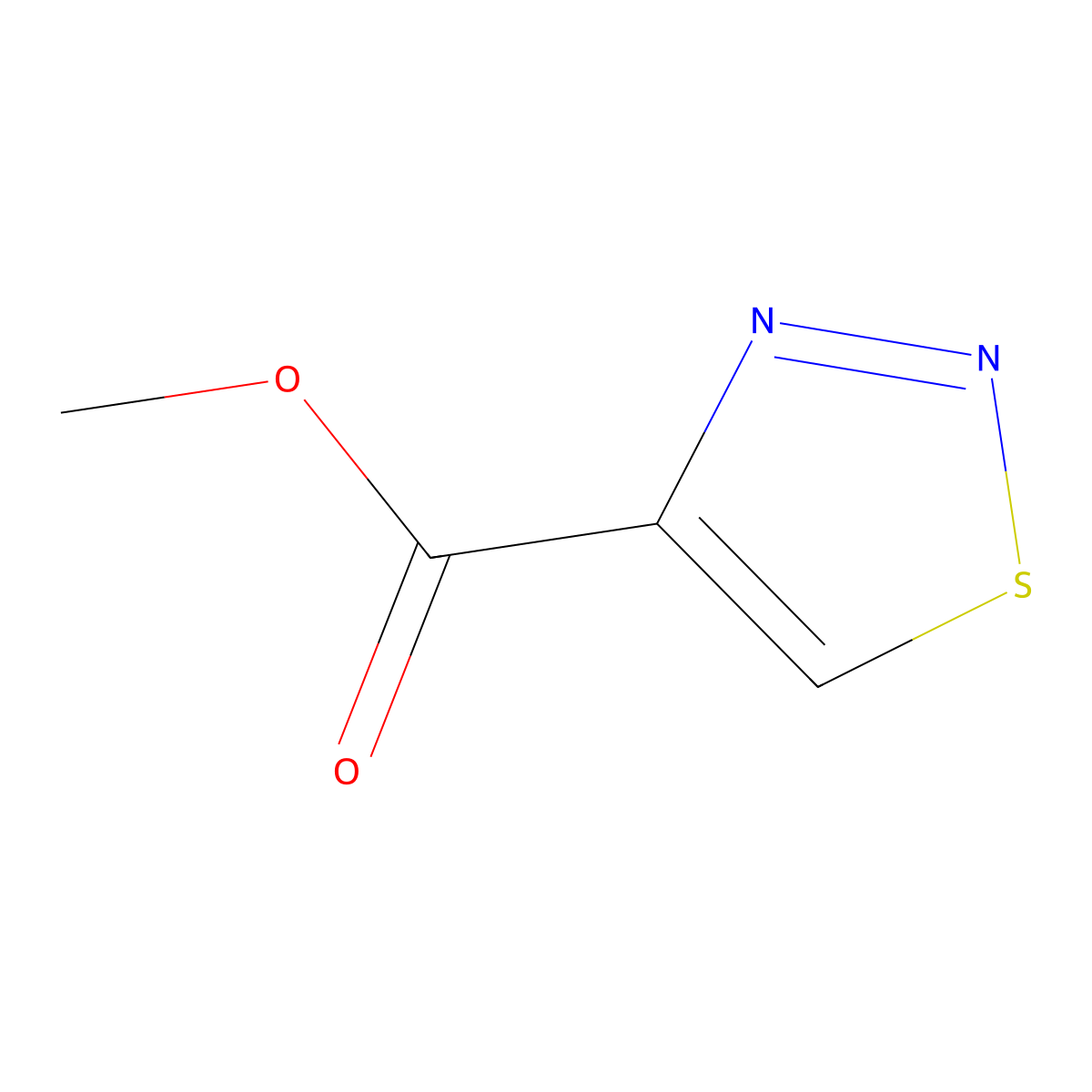 Methyl 1,2,3-thiadiazole-4-carboxylate molecular structure, CAS 3989-35-3