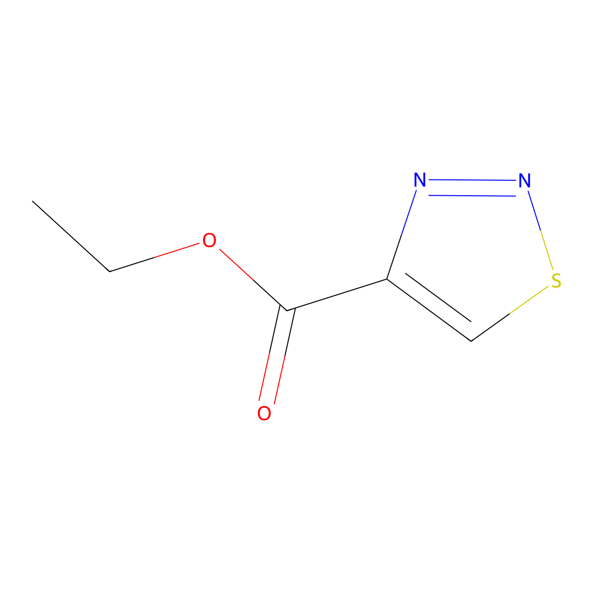 Ethyl 1,2,3-thiadiazole-4-carboxylate molecular structure, CAS 3989-36-4