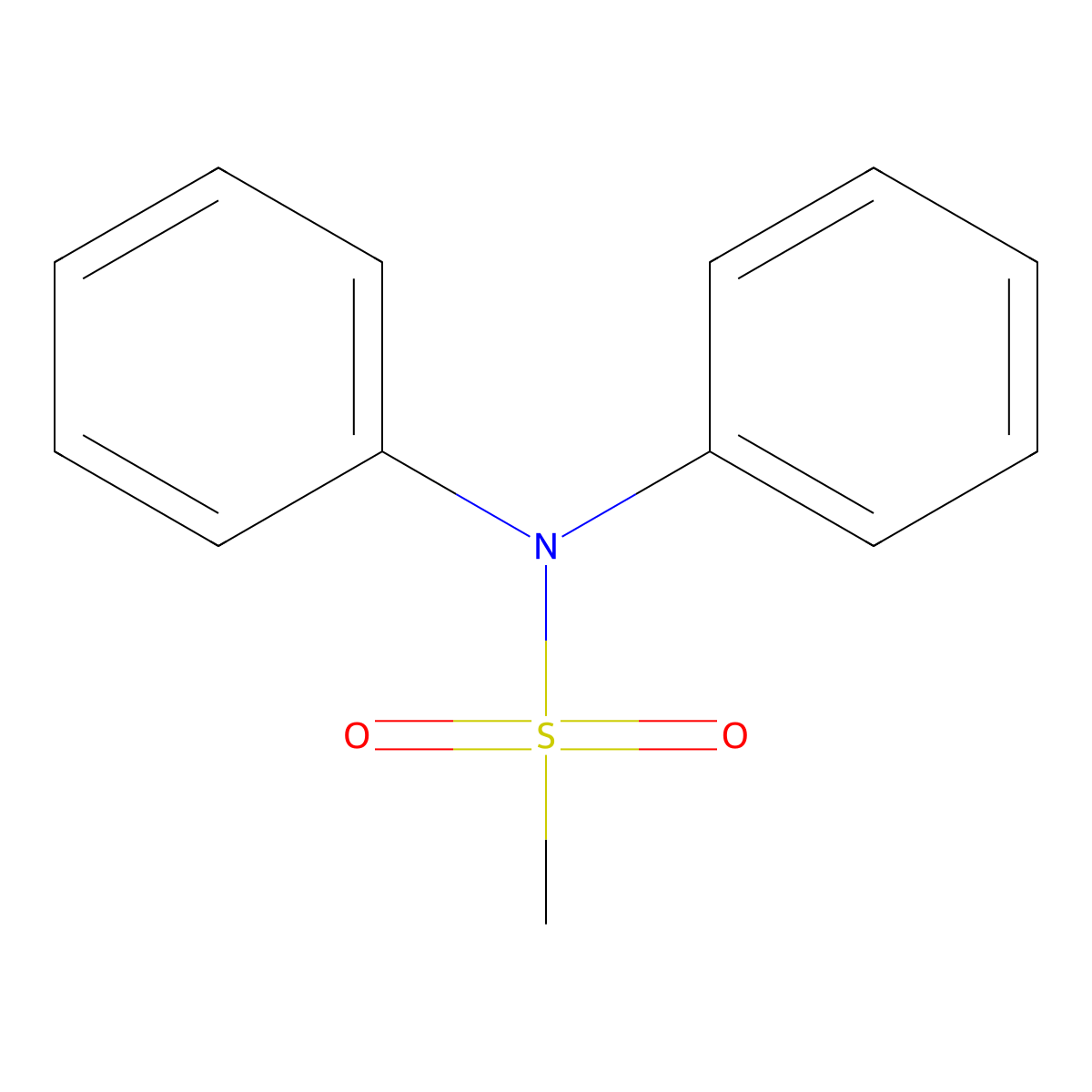 N,N-Diphenylmethanesulfonamide molecular structure, CAS 3989-43-3