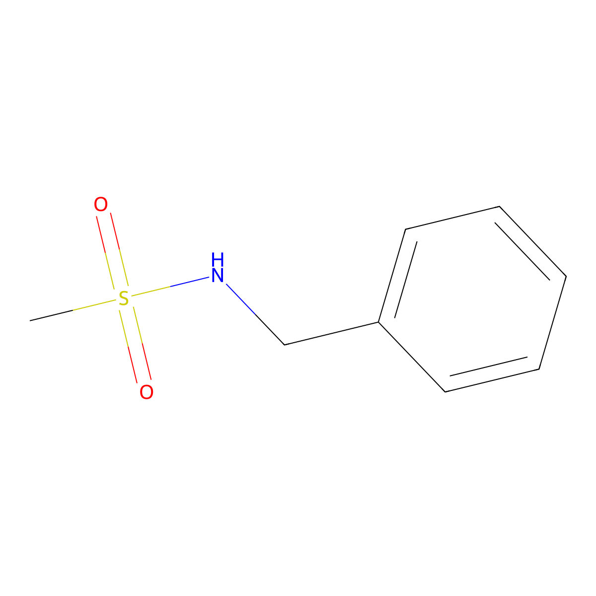 N-benzylmethanesulfonamide molecular structure, CAS 3989-45-5