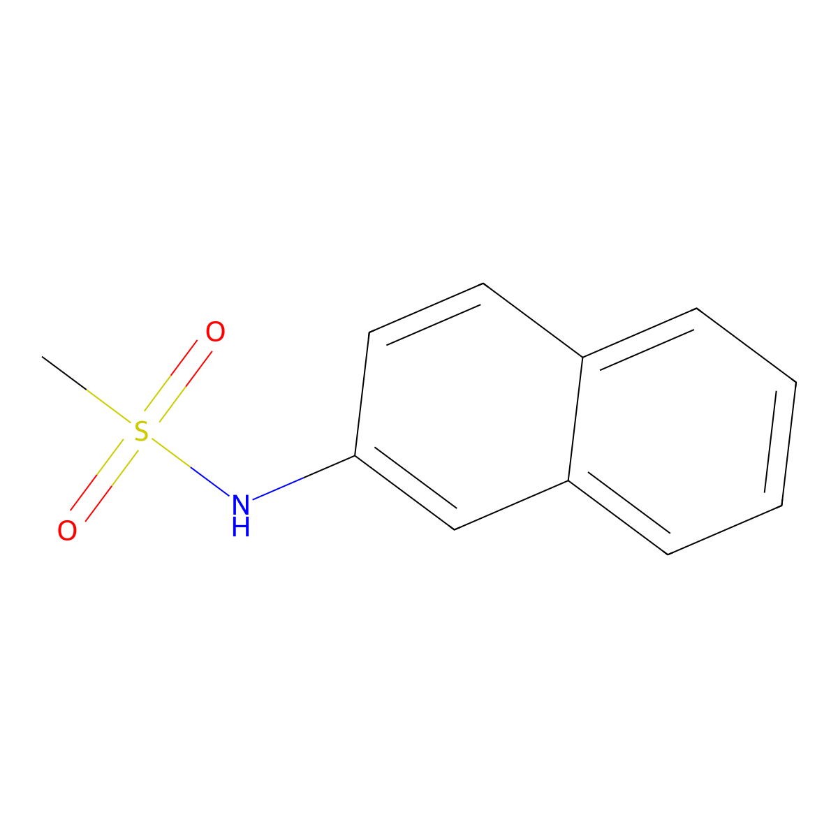 N-(2-Naphthyl)methanesulfonamide molecular structure, CAS 3989-47-7