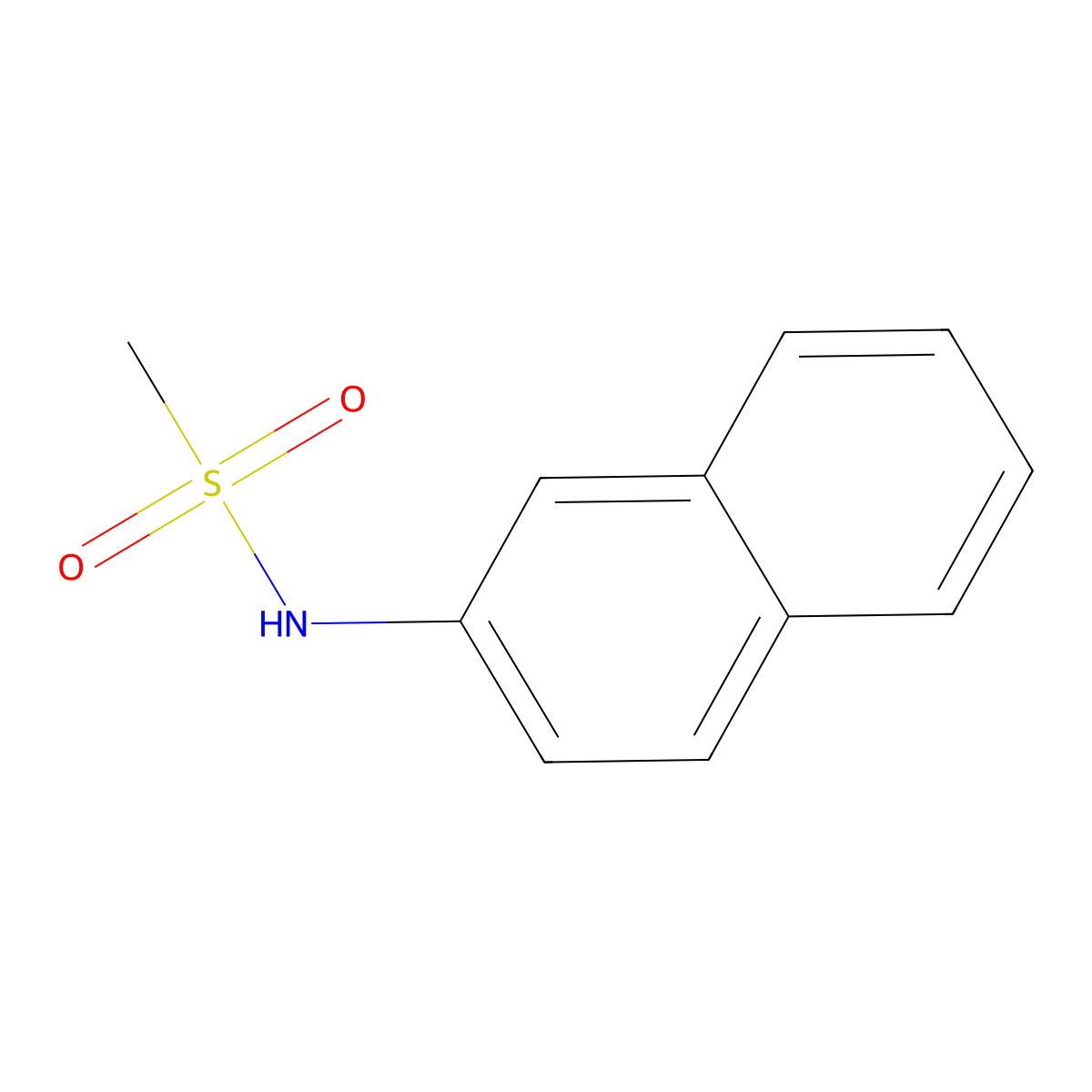 N-(2-Naphthyl)methanesulfonamide molecular structure, CAS 3989-47-7