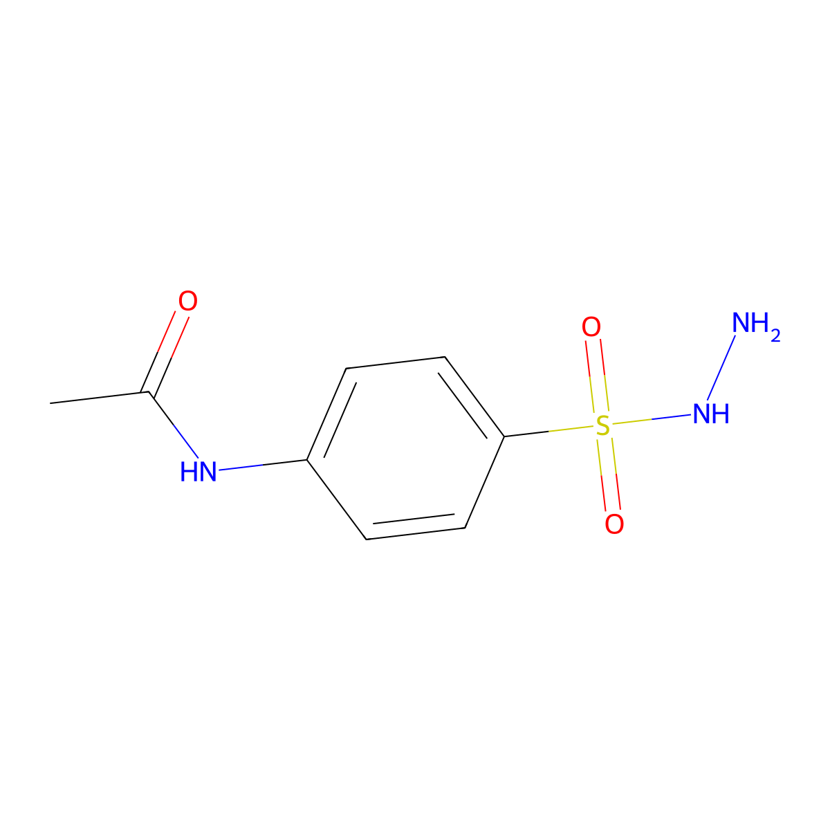 N-[4-(hydrazinosulfonyl)phenyl]acetamide molecular structure, CAS 3989-50-2