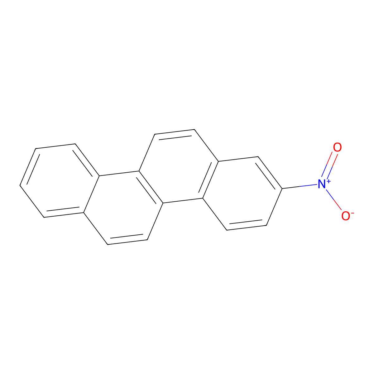 Chrysene, 2-nitro- molecular structure, CAS 3989-90-0