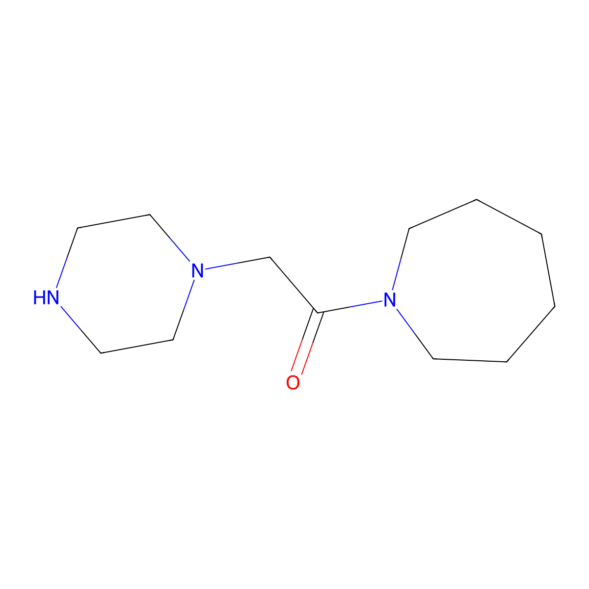 1-(Piperazin-1-ylacetyl)azepane molecular structure, CAS 39890-47-6