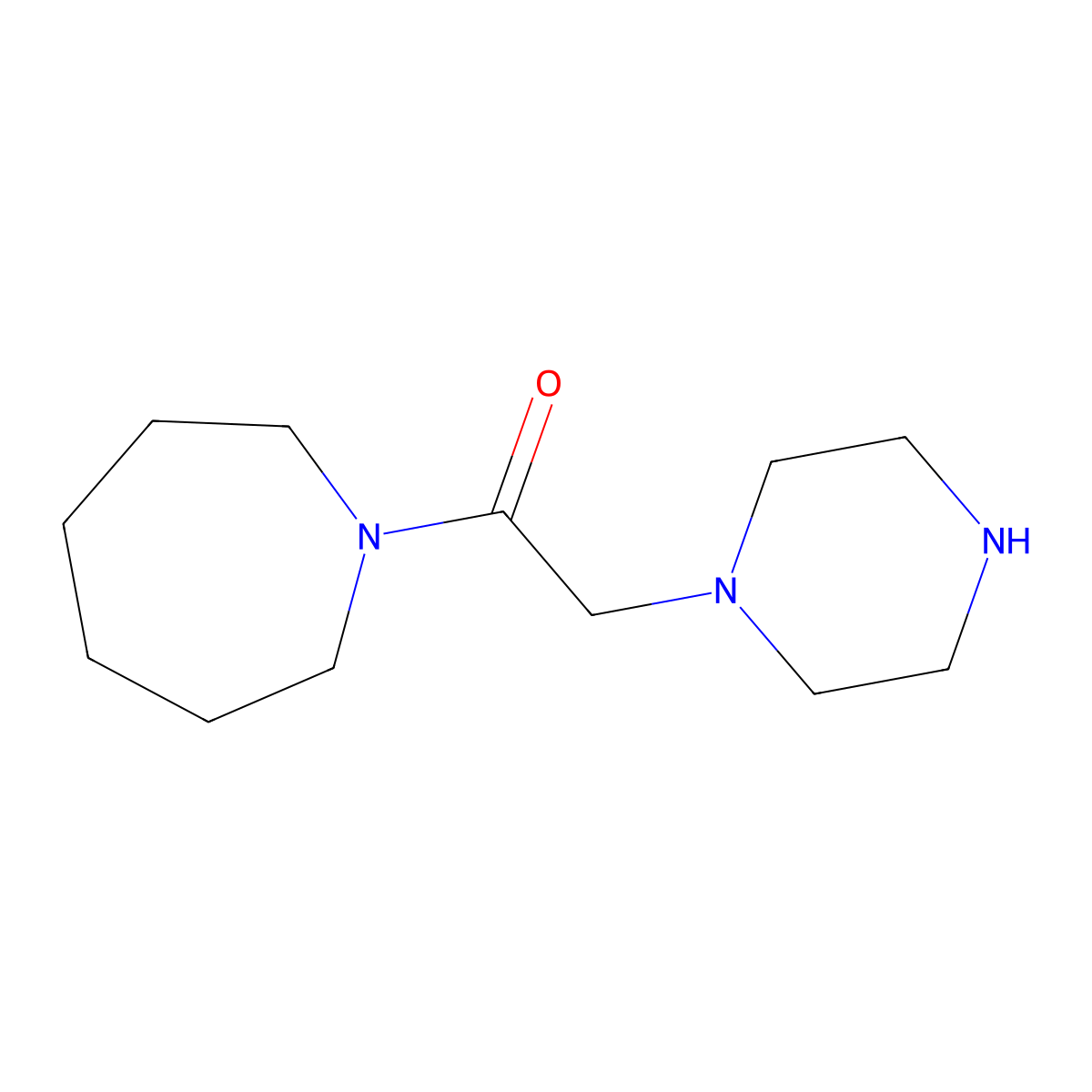 1-(Piperazin-1-ylacetyl)azepane molecular structure, CAS 39890-47-6