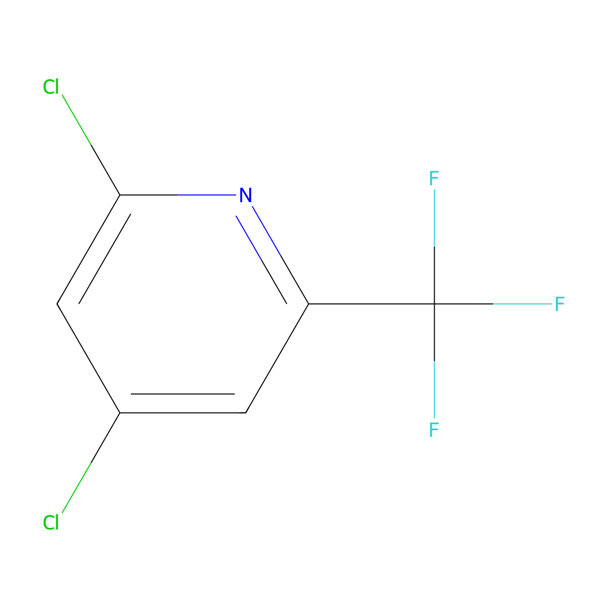 2,4-Dichloro-6-(trifluoromethyl)pyridine molecular structure, CAS 39891-02-6