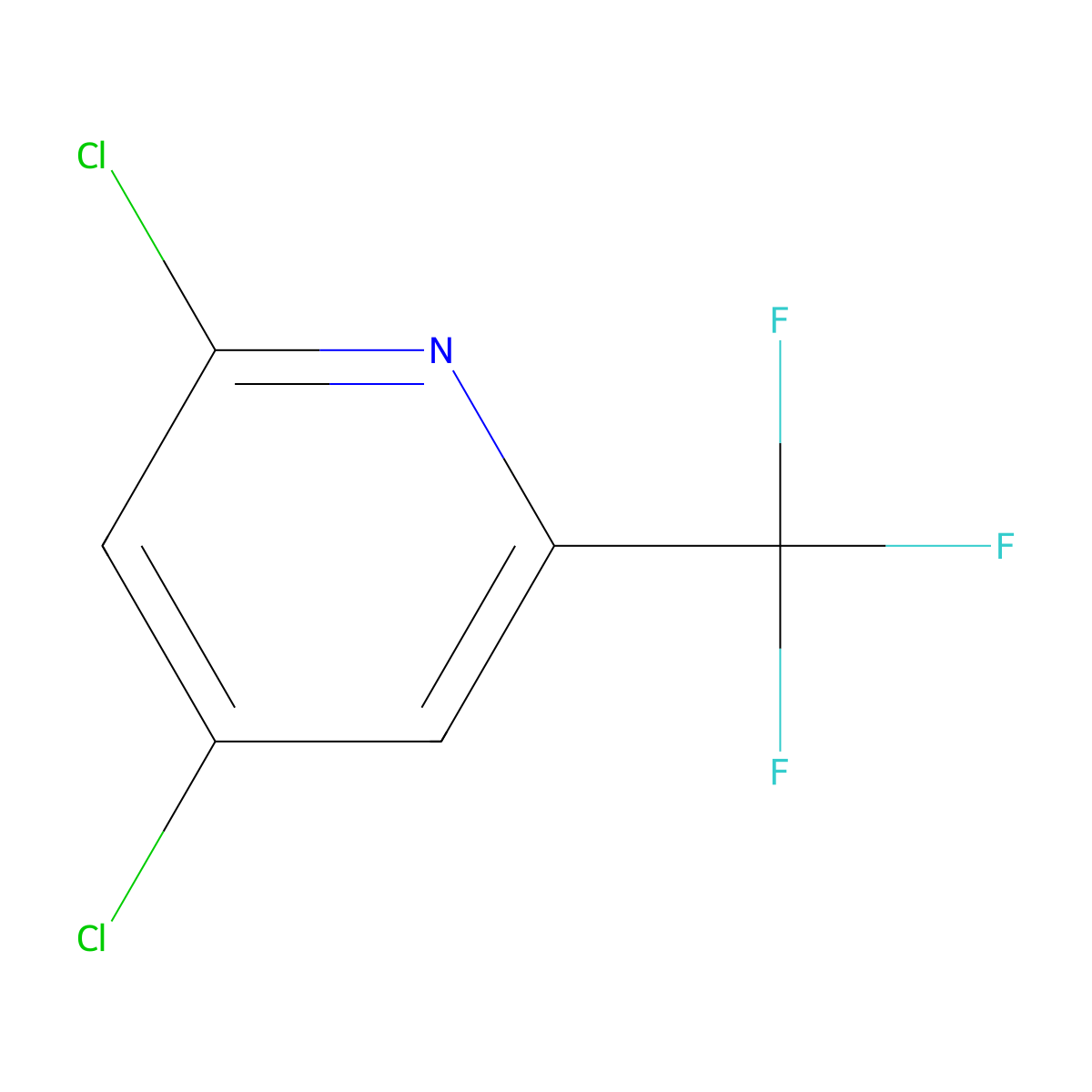 2,4-Dichloro-6-(trifluoromethyl)pyridine molecular structure, CAS 39891-02-6