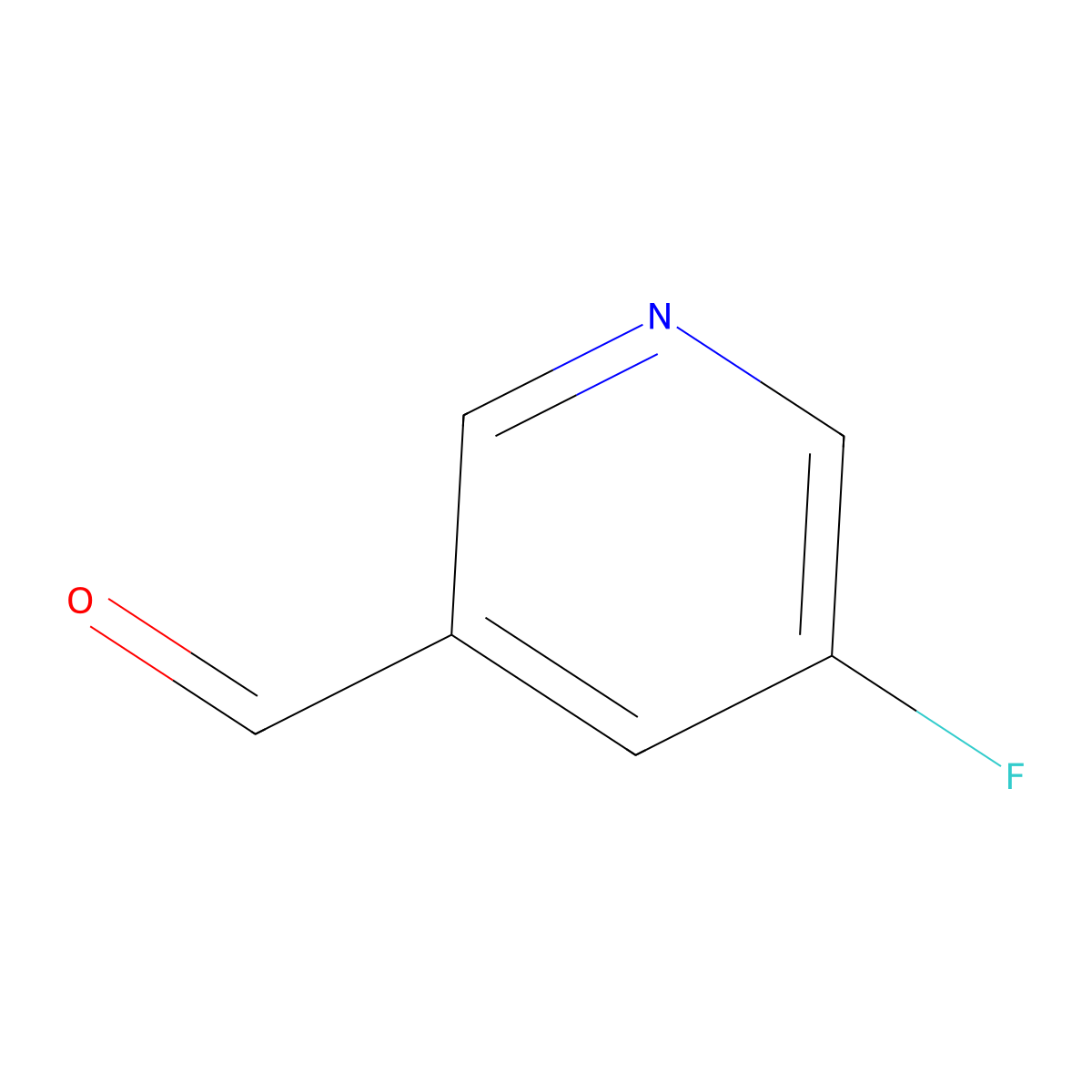 5-Fluoropyridine-3-carbaldehyde molecular structure, CAS 39891-04-8