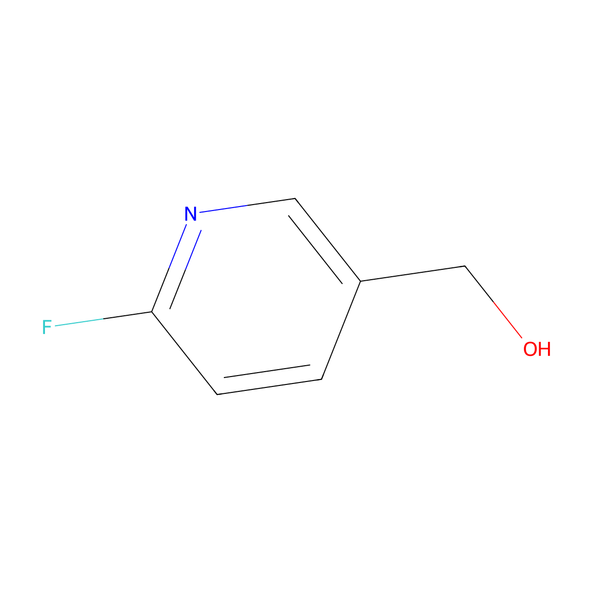 (6-Fluoropyridin-3-yl)methanol molecular structure, CAS 39891-05-9