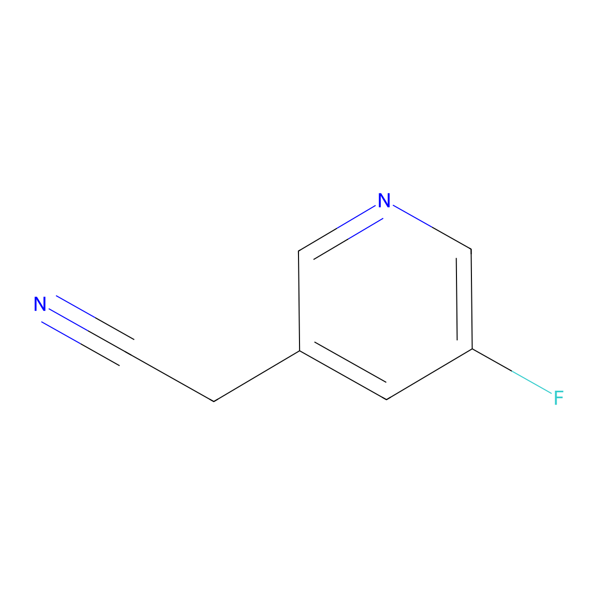 2-(5-Fluoropyridin-3-YL)acetonitrile molecular structure, CAS 39891-06-0