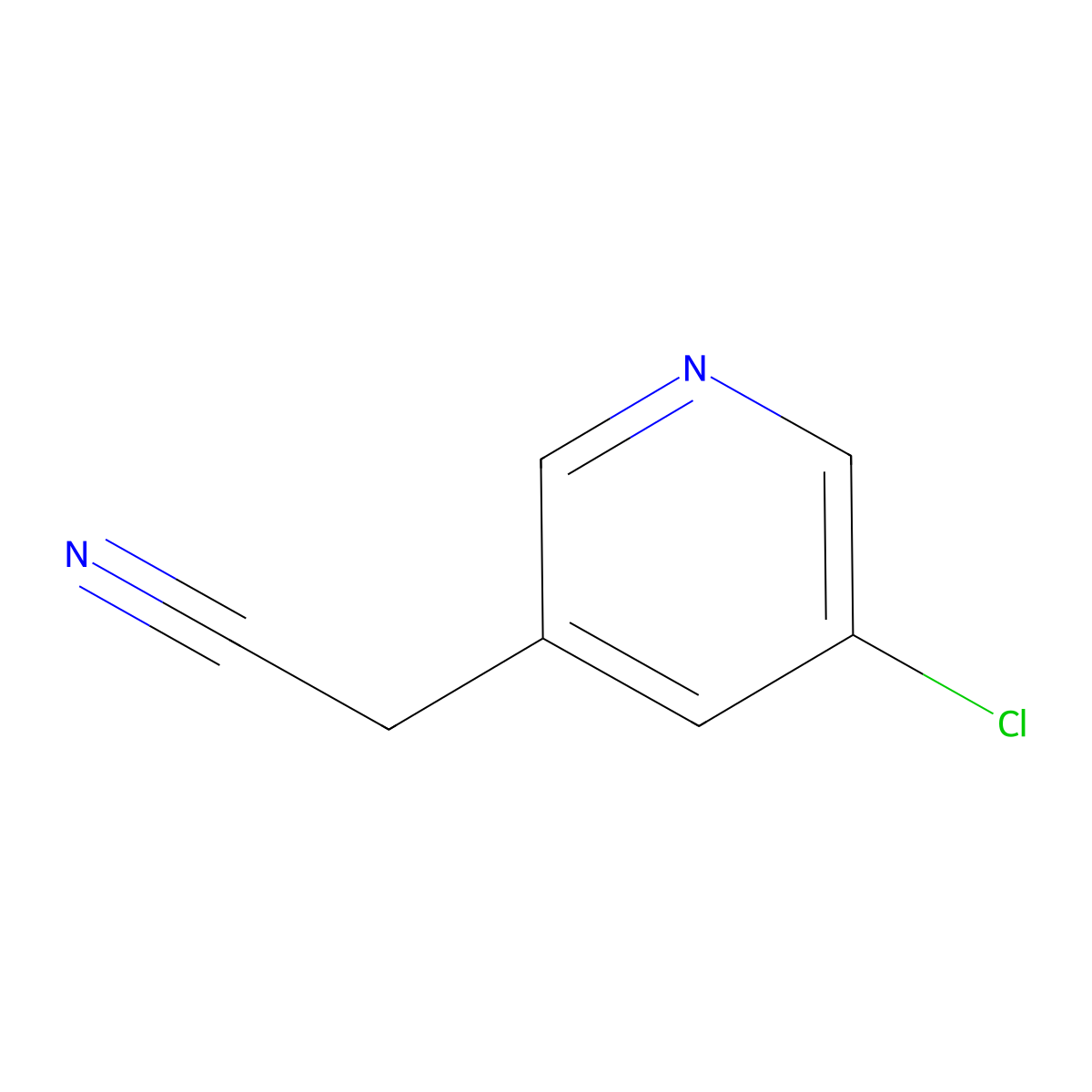 2-(5-Chloropyridin-3-yl)acetonitrile molecular structure, CAS 39891-07-1