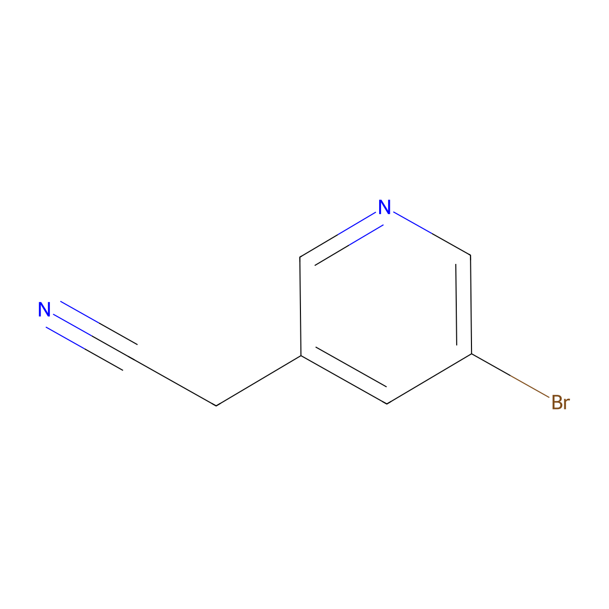 2-(5-Bromopyridin-3-yl)acetonitrile molecular structure, CAS 39891-08-2