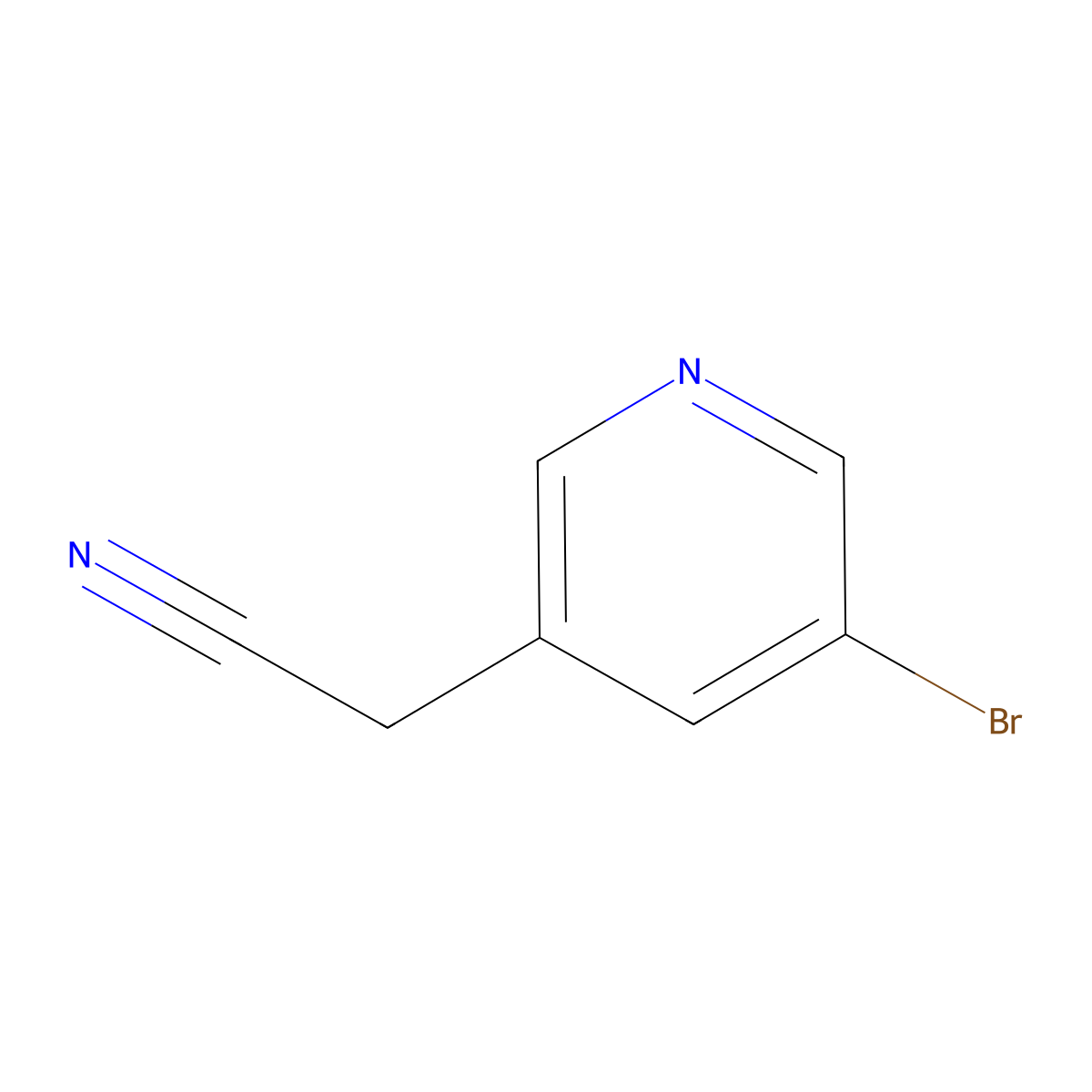 2-(5-Bromopyridin-3-yl)acetonitrile molecular structure, CAS 39891-08-2