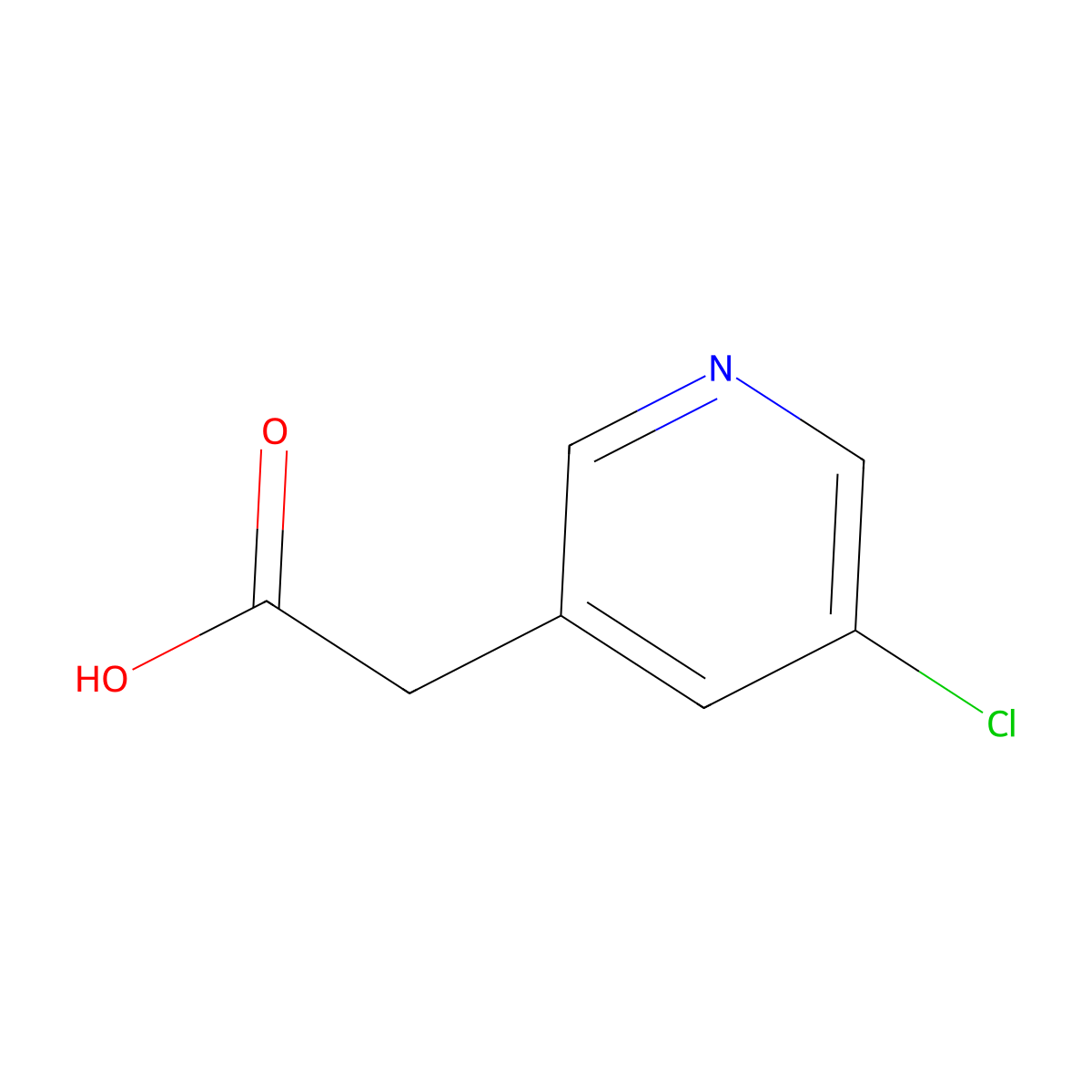 3-Pyridineacetic acid, 5-chloro- molecular structure, CAS 39891-11-7