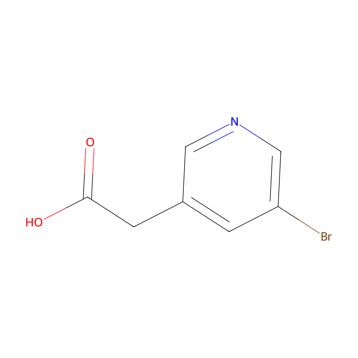 2-(5-Bromopyridin-3-yl)acetic acid molecular structure, CAS 39891-12-8