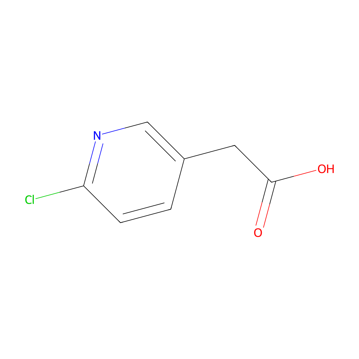 2-(6-Chloropyridin-3-yl)acetic acid molecular structure, CAS 39891-13-9